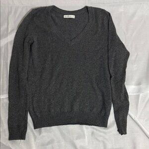 Abercrombie & Fitch Charcoal V-Neck Sweater